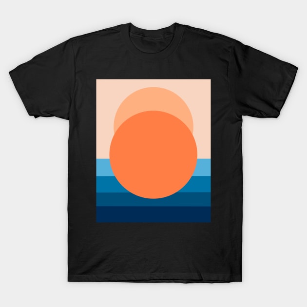 Minimal Sunset #5 - Abstract Art Print T-Shirt by ALICIABOCK